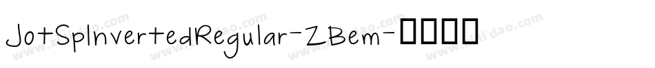 JotSpInvertedRegular-ZBem字体转换