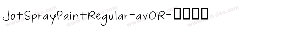JotSprayPaintRegular-avOR字体转换