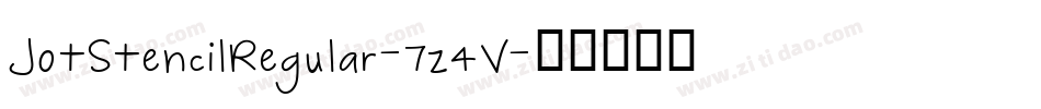 JotStencilRegular-7z4V字体转换