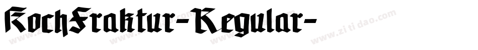KochFraktur-Regular字体转换