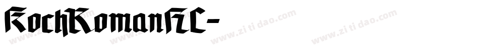 KochRomanHC字体转换