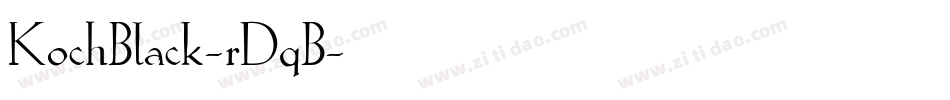 KochBlack-rDqB字体转换