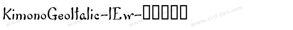 KimonoGeoItalic-lEw字体转换