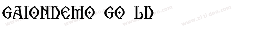 GaionDemo-GO6LD字体转换