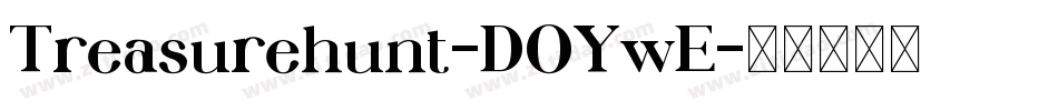 Treasurehunt-DOYwE字体转换