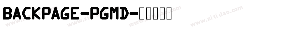 Backpage-pgmd字体转换