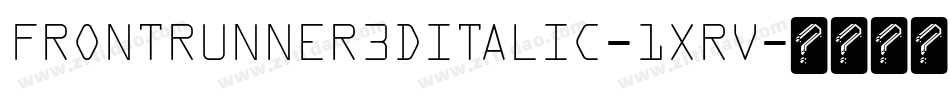 FrontRunner3DItalic-1xrv字体转换