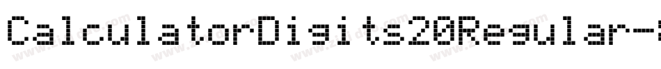 CalculatorDigits20Regular-84mA字体转换