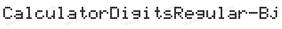 CalculatorDigitsRegular-Bjln字体转换
