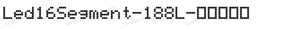 Led16Segment-188L字体转换