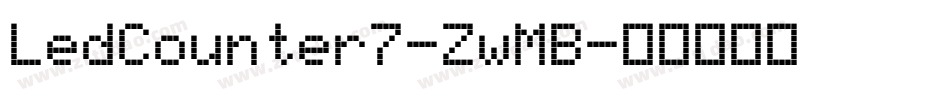 LedCounter7-ZwMB字体转换