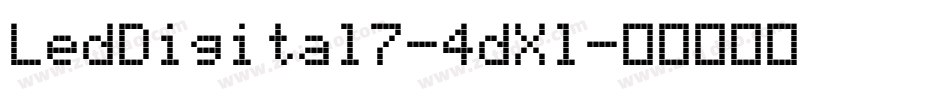 LedDigital7-4dXl字体转换