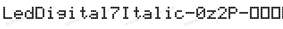 LedDigital7Italic-0z2P字体转换