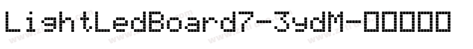 LightLedBoard7-3ydM字体转换