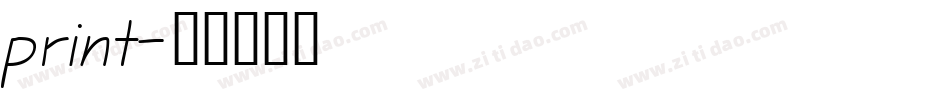 print字体转换