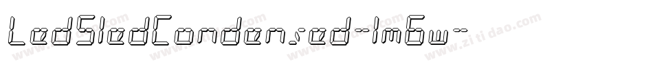 LedSledCondensed-lm6w字体转换