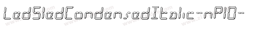 LedSledCondensedItalic-nPlO字体转换