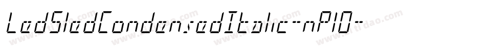 LedSledCondensedItalic-nPlO字体转换