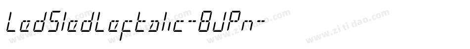 LedSledLeftalic-8JPn字体转换
