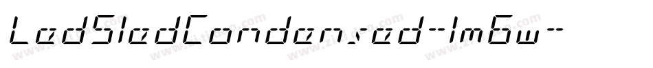 LedSledCondensed-lm6w字体转换