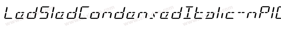 LedSledCondensedItalic-nPlO字体转换