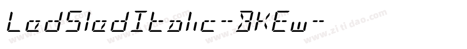 LedSledItalic-BKEw字体转换