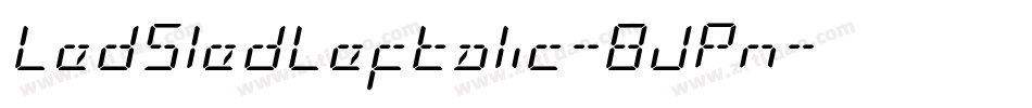 LedSledLeftalic-8JPn字体转换