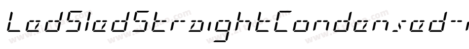 LedSledStraightCondensed-roBB字体转换