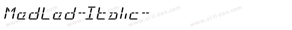 MedLed-Italic字体转换