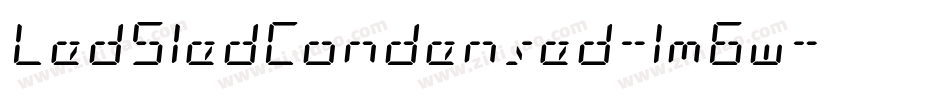 LedSledCondensed-lm6w字体转换