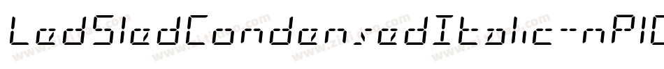 LedSledCondensedItalic-nPlO字体转换