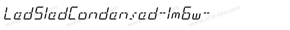 LedSledCondensed-lm6w字体转换
