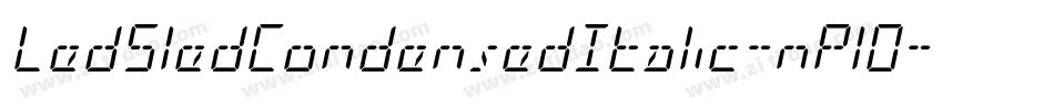 LedSledCondensedItalic-nPlO字体转换