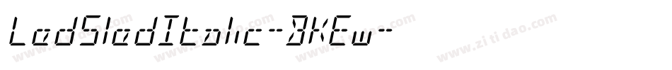 LedSledItalic-BKEw字体转换