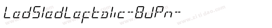 LedSledLeftalic-8JPn字体转换
