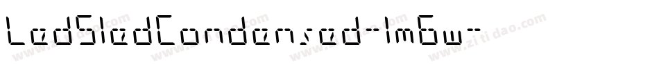 LedSledCondensed-lm6w字体转换