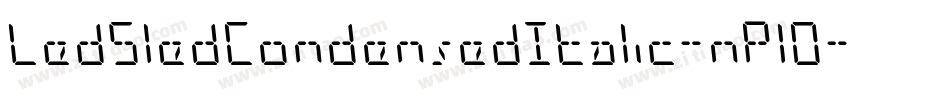 LedSledCondensedItalic-nPlO字体转换