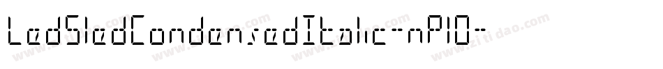 LedSledCondensedItalic-nPlO字体转换
