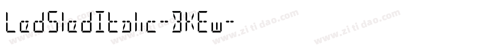 LedSledItalic-BKEw字体转换