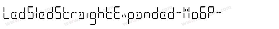 LedSledStraightExpanded-Mo6P字体转换