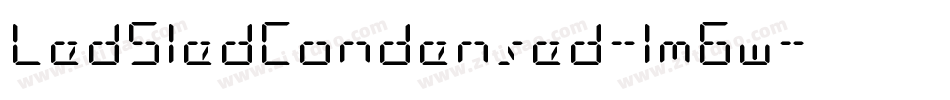 LedSledCondensed-lm6w字体转换