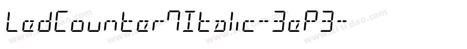 LedCounter7Italic-3eP3字体转换