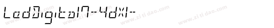 LedDigital7-4dXl字体转换