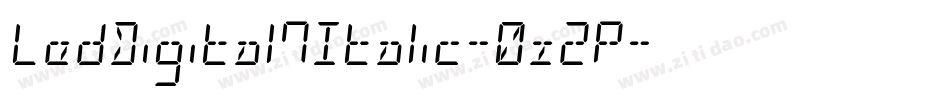 LedDigital7Italic-0z2P字体转换