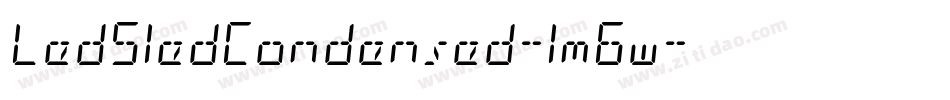 LedSledCondensed-lm6w字体转换
