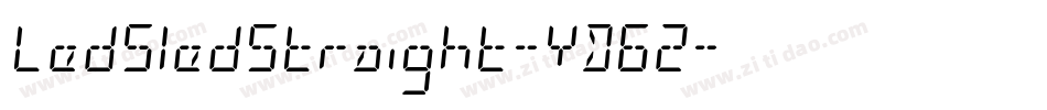 LedSledStraight-YD62字体转换