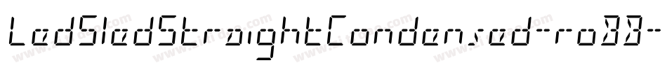 LedSledStraightCondensed-roBB字体转换
