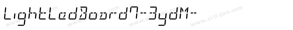 LightLedBoard7-3ydM字体转换
