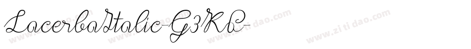 LacerbaItalic-G3KP字体转换