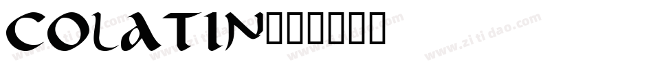 colatin字体转换